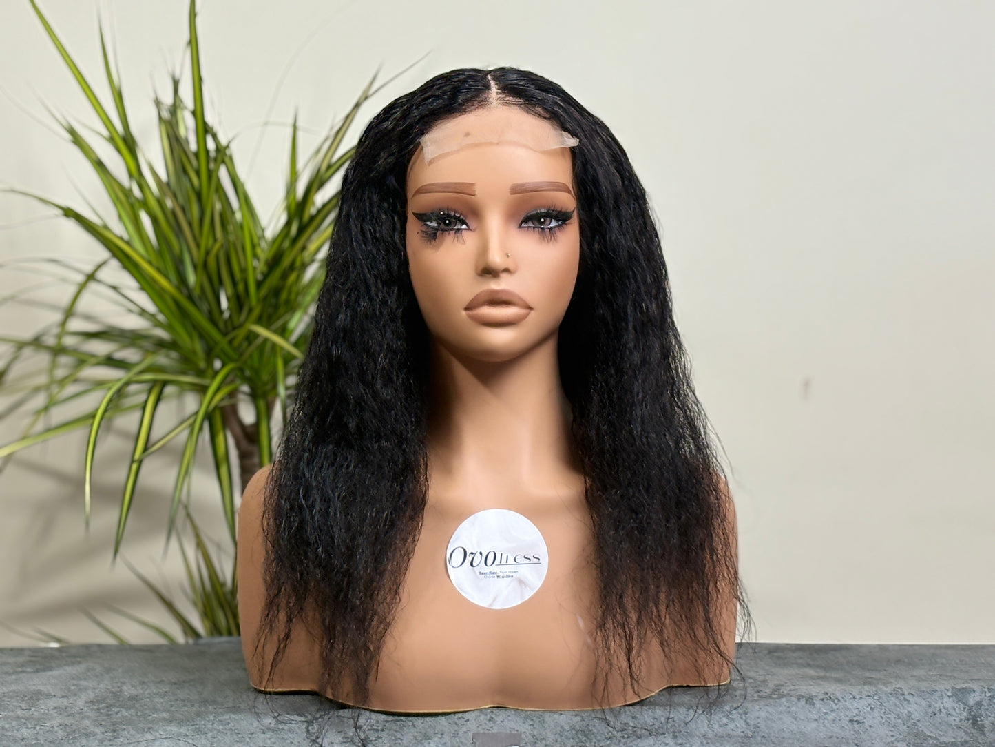 Kinky straight Human Hair Wig