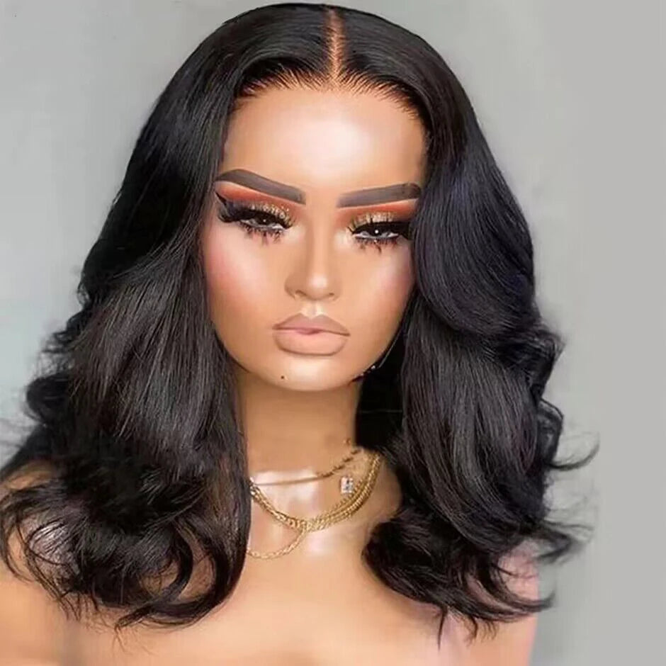 Wear And Go Glueless Wig Body Wave Bob Wig Human Hair Glueless Wig 4x4 Pre-cut Preplucked Lace Closure Wigs for Women