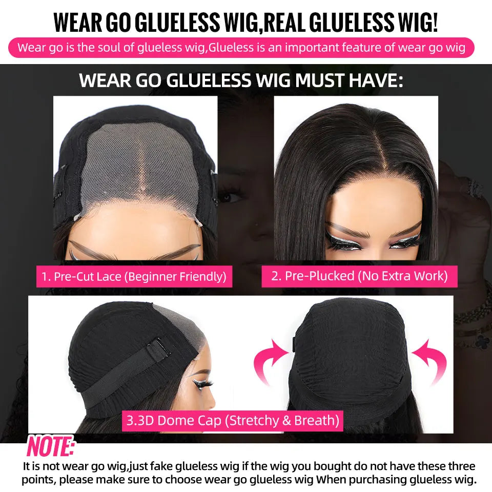 Wear And Go Glueless Wig Body Wave Bob Wig Human Hair Glueless Wig 4x4 Pre-cut Preplucked Lace Closure Wigs for Women